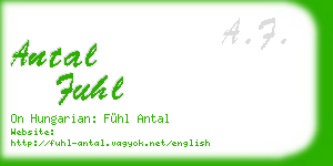 antal fuhl business card
